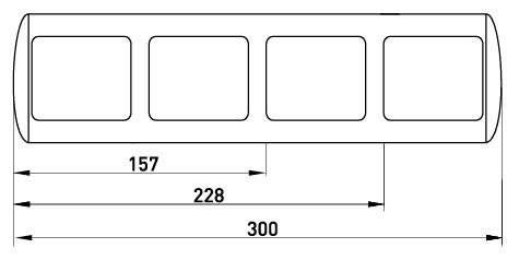 Рамка 4-местная E.Next e.install.stand.frame.4.cer (s035049c) - фото №1
