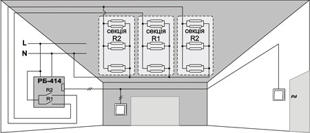 Імпульсне реле F&F BIS-414 дві секції 220В 2х10А - фото №6