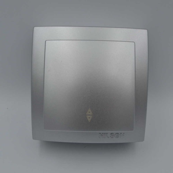 Выключатель Nilson Themis серебро 1кл проходной ( 26131007 ) - фото №1