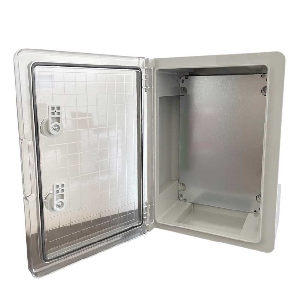 Бокс монтажний пластиковий СКІМ 350х250х150 з панеллю IP65 прозора дверка ( С0702002 ) - фото №1