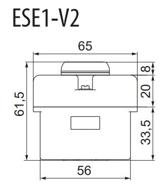 Одномодульный кнопочный пост ETI 004771440 ESE1-V2 («STOP» красный) - фото №1