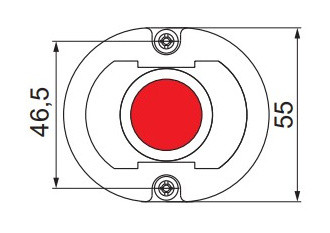Одномодульный кнопочный пост ETI 004771440 ESE1-V2 («STOP» красный) - фото №2