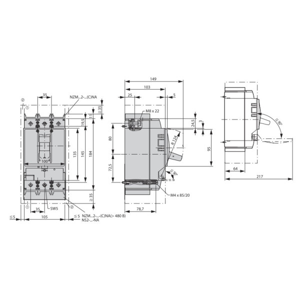 Силовой автомат Eaton LZMC2-A200-I - фото №1
