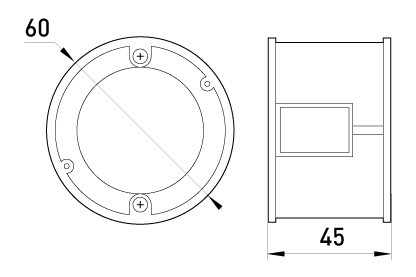 Установочна коробка E.Next e.db.stand.101u.d60 цегла/бетон 100шт (s0027015) - фото №1