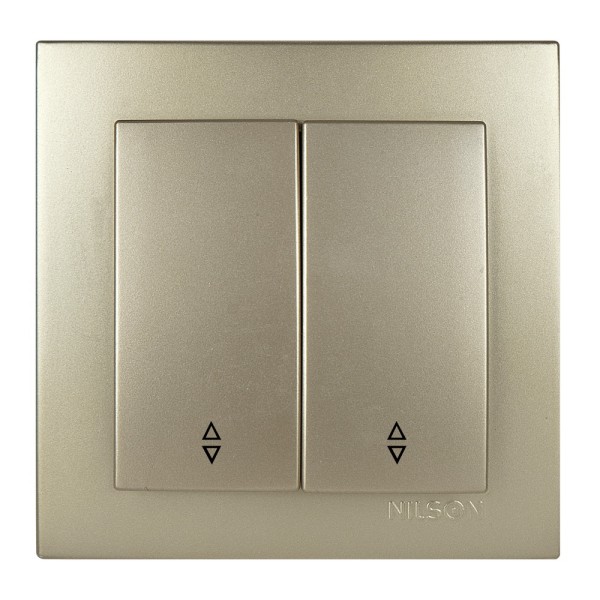 Вимикач Nilson Touran золото 2кл прохідний ( 24151009 )
