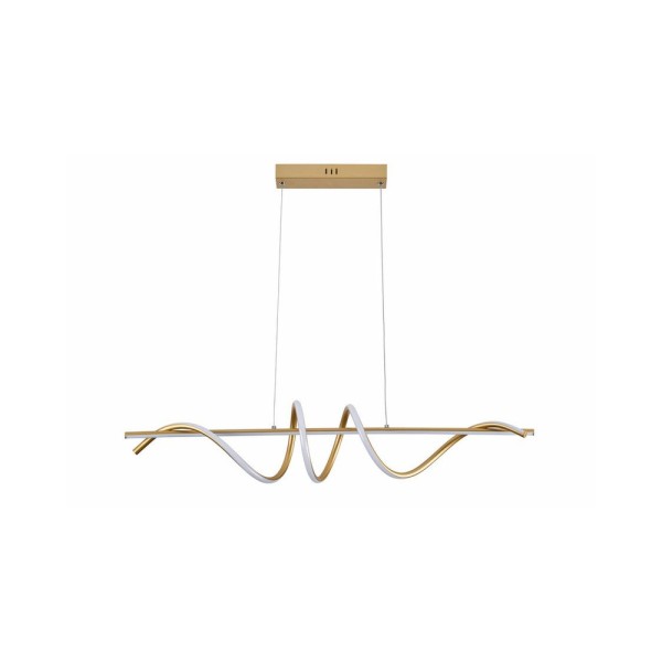 Подвесной светильник Reality 339701-09 Serpent Led 1x34W 4000K 2720Lm IP20 Gold - фото №1