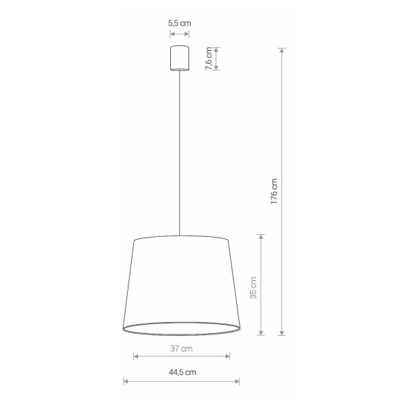 Підвісний світильник Nowodvorski 38441 Cone E27 1x60W IP20 Wh - фото №3