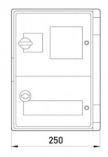 Шафа під лічильник e.plbox.250.330.130.1f.2m.tr E.Next - фото №1
