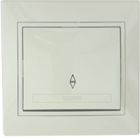 Выключатель проходной кремовый Mira, Lezard