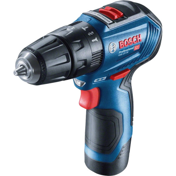 Ударний шуруповерт-дриль Bosch Professional GSB 12V-30 2х20Ач GAL 12V-40 з кейсом (06019G9100)