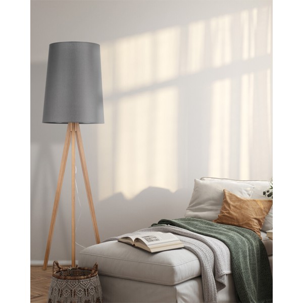 Торшер TK Lighting 5046 Walz E27 1x15W IP20 серый - фото №1