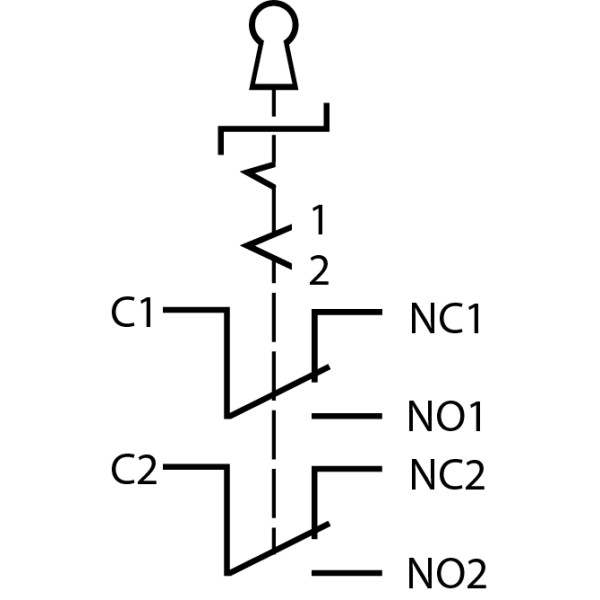 Металева кнопка Аско-Укрем TY 19C-K11/3 2NO+2NC (A0140010214) - фото №5