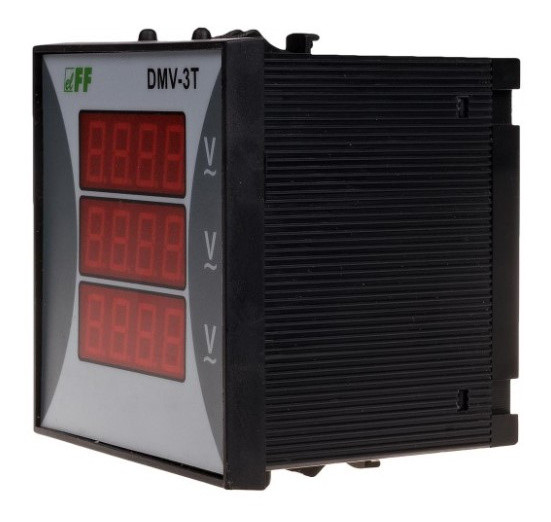 Трифазний щитовий вольтметр F&F DMV-3T 100-265В AC