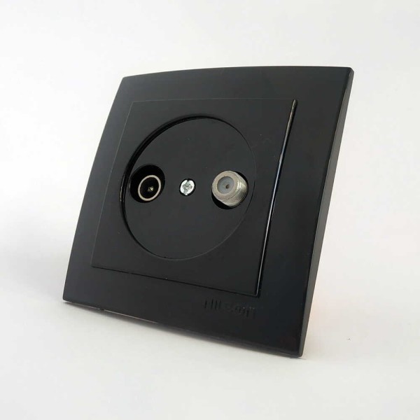 Розетка Nilson Touran черная TV-SAT ( 24221037 )