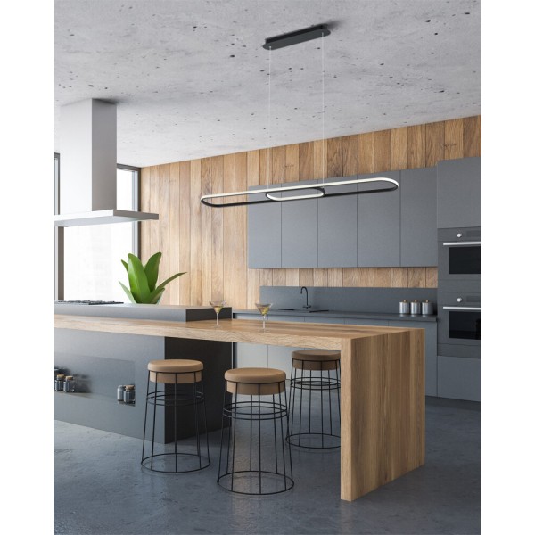 Підвісний світильник, люстра Goldlux 335180 Cordoba LED 1x32W 4000K 4800Lm IP20 чорний - фото №1