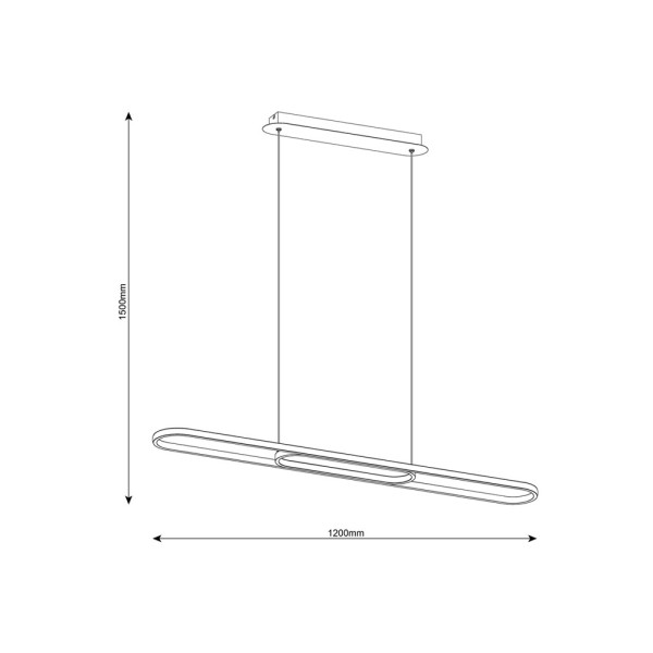 Підвісний світильник, люстра Goldlux 335180 Cordoba LED 1x32W 4000K 4800Lm IP20 чорний - фото №4