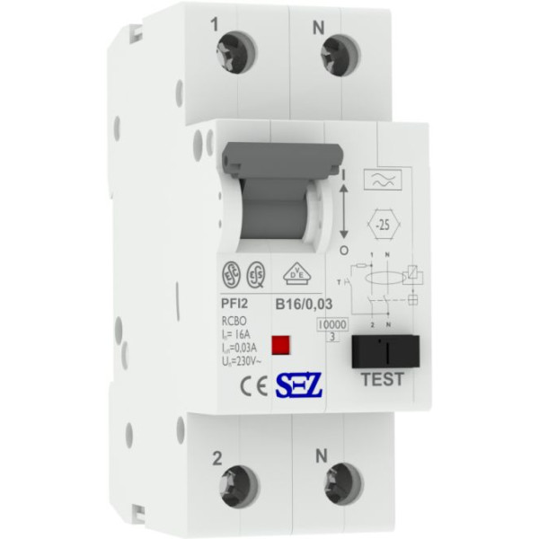 Диф автомат SEZ PFI2 B 16A/0,03A (PFI2В_16A/0,03A)