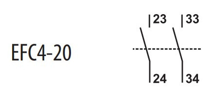 Блок-контакт ETI 004641540 EFC4-20 (2NO) - фото №1