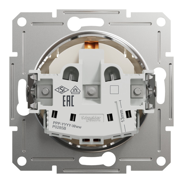 Розетка з заземленням та кришкою Schneider Electric Asfora без рамки кремова (EPH3170123) - фото №2