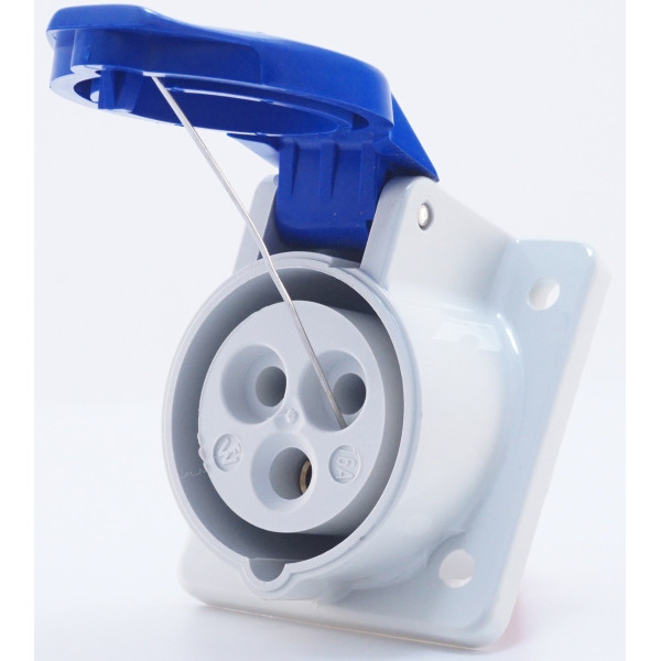 Наклонный силовой разъем WALTHER WL510306 (2P+E) 16А 230V IP44 - фото №1