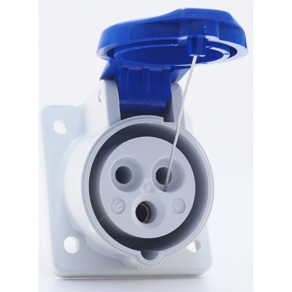 Наклонный силовой разъем WALTHER WL510306 (2P+E) 16А 230V IP44 - фото №2