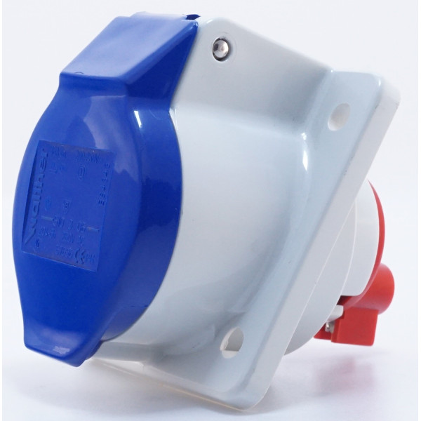 Наклонный силовой разъем WALTHER WL510306 (2P+E) 16А 230V IP44 - фото №3