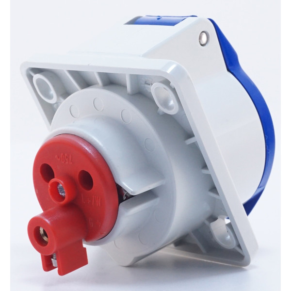 Наклонный силовой разъем WALTHER WL510306 (2P+E) 16А 230V IP44 - фото №6