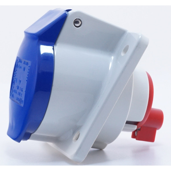 Наклонный силовой разъем WALTHER WL510306 (2P+E) 16А 230V IP44 - фото №9