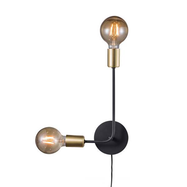 Бра, настінний світильник Nordlux 48941003 Josefine E27 2x25W IP20 чорний