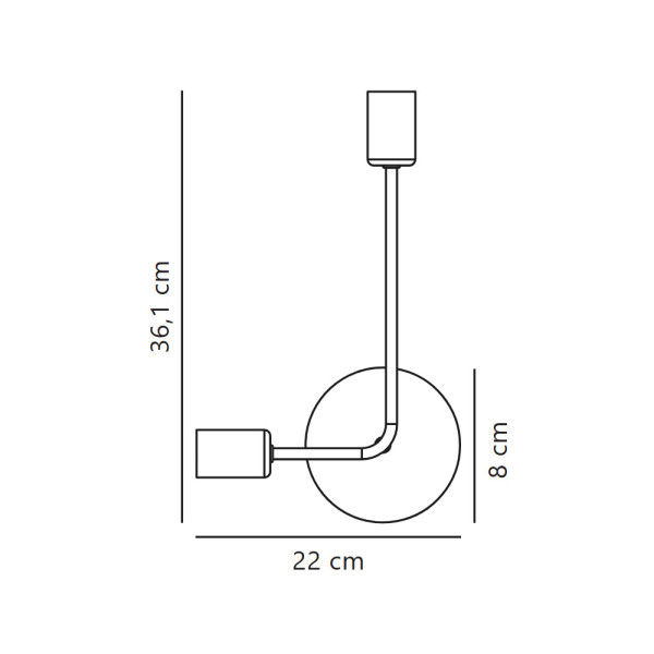 Бра, настінний світильник Nordlux 48941003 Josefine E27 2x25W IP20 чорний - фото №3