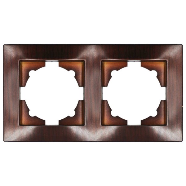 Рамка ELBI VEGA Woodline красное дерево 2-на (510-012900-226)