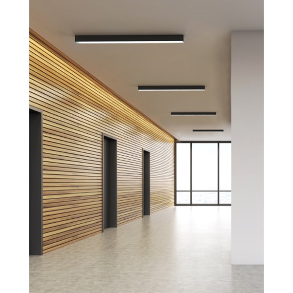 Потолочный светильник Nowodvorski 10214 CL Office Pro LED 1x40W 4000К 4710Lm IP20 черный - фото №1