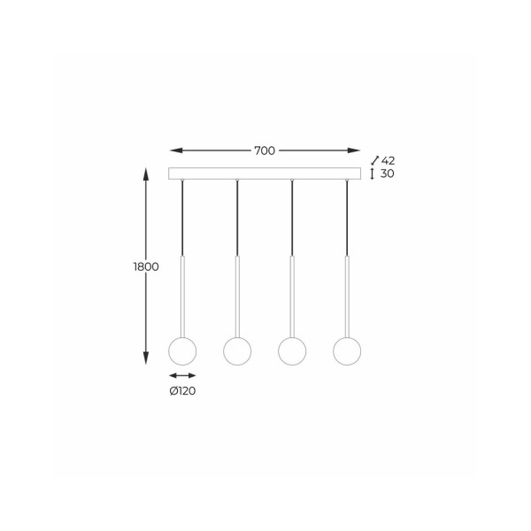 Подвесной светильник, люстра Zuma Line 5905316607781 Ali G9 4x40W IP20 - фото №2