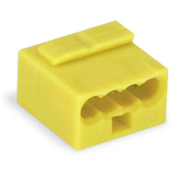 Микро-клемма для распределительных коробок WAGO на 4 проводника 243-504 желтая