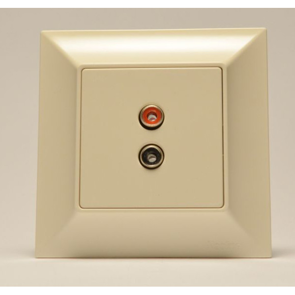 Аудио розетка Gunsan 1421200100337 Neoline (кремовая) - фото №1