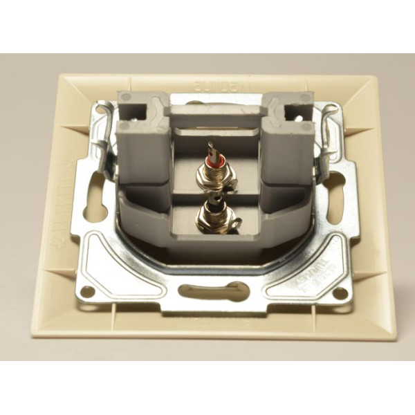 Аудио розетка Gunsan 1421200100337 Neoline (кремовая) - фото №2