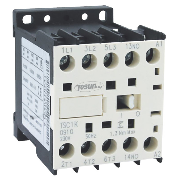 Електромагнітний контактор TOSUNlux TSC1-K 12А 230В АС3 3Р+1NО (6940151027195)