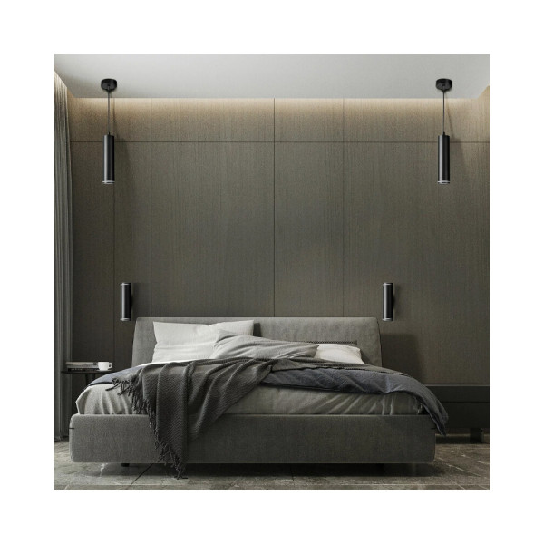 Підвісний світильник, люстра Goldlux 325617 Paris Tuba GU10 1x10W IP20 Чорний - фото №1