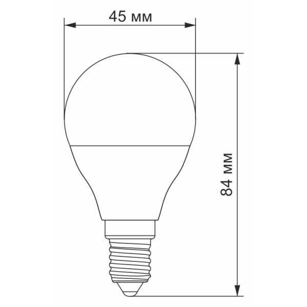 Світлодіодна лампа Videx G45e E14 7Вт 3000K (VL-G45e-07143) - фото №1