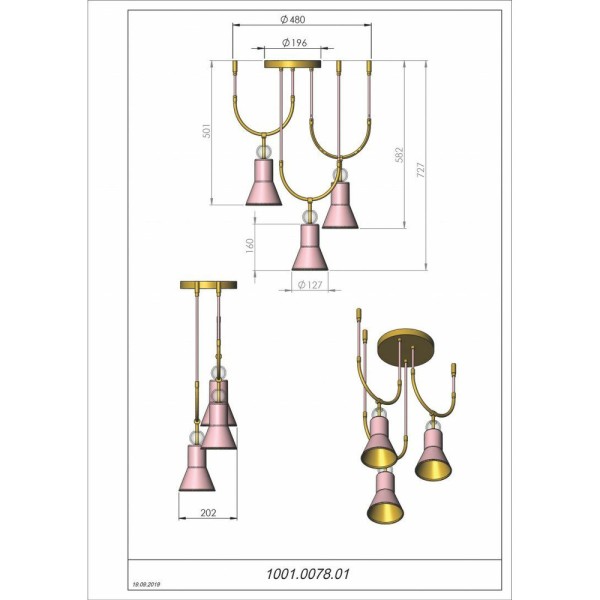 Люстра Pikart 12443-3 ARCH 3U - фото №1