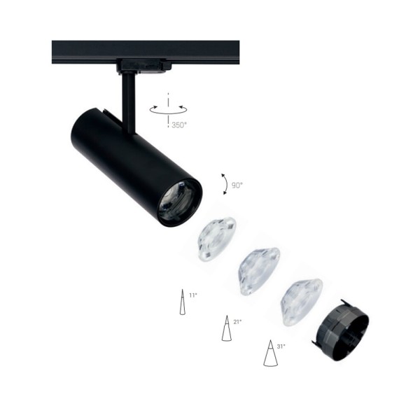 Трековий світильник Nowodvorski 8760 CTLS Milo LED 25W 3000K 1900Lm IP20 чорний - фото №2