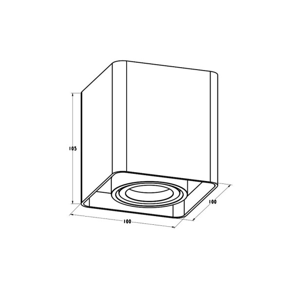 Точковий світильник Zuma Line 5905316604605 Quadry GU10 1x50W IP20 білий - фото №1