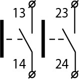 Двухместный пост управления Аско-Укрем XAL-B223 «Вправо -Влево» (A0140020046) - фото №5