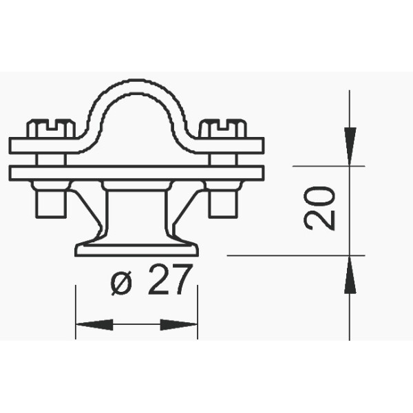 Держатель молниеприемника OBO Bettermann (5412609) 16мм Galvanised G (5-10 мкм) - фото №2