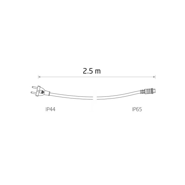 Шнур питания для гирлянды Nowodvorski 7871 Festoon Lights IP44 черный - фото №1