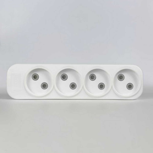 Колодка EL-BI 4-я без заземления со шторками Myra ( 527-010200-400 ) - фото №2