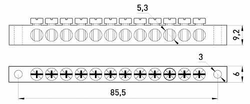 Нулевая шина E.Next e.bsa.stand.20.12 12 отверстий 20А (s056002) - фото №1