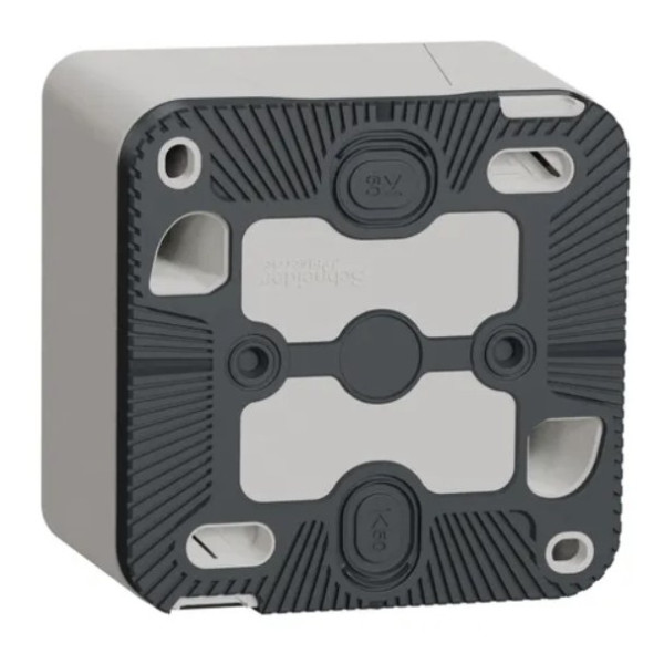 Накладна розетка Schneider Electric MUR39034 із з/к та шторками IP55 (біла) - фото №1