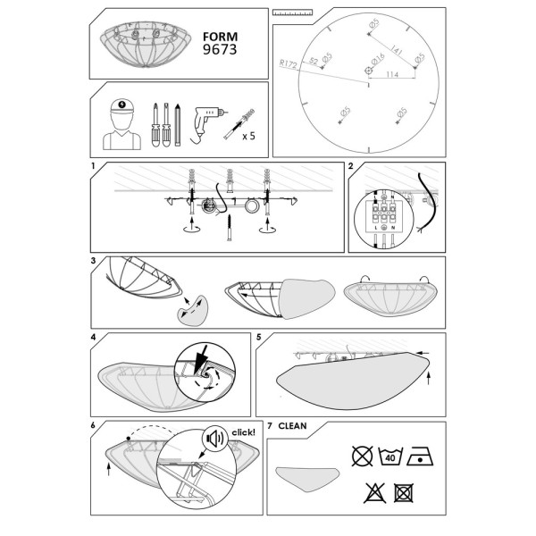 Люстра Nowodvorski 9673 Form M E27 2x25W IP20 белая - фото №2