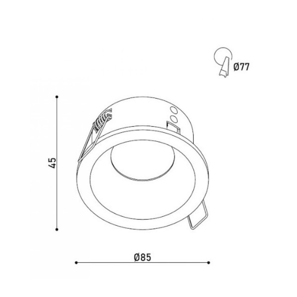 Точечный светильник Kloodi KD-DUNAI R85 GU10 1x10W IP65 Bl - фото №1